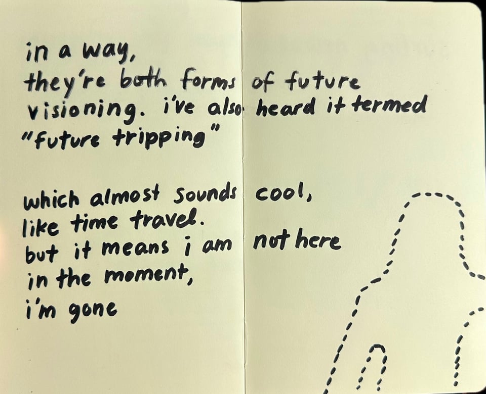 in a way, they're both forms of future visioning. i've also heard it termed